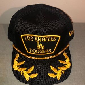 LA Dodgers black and gold trucker hat